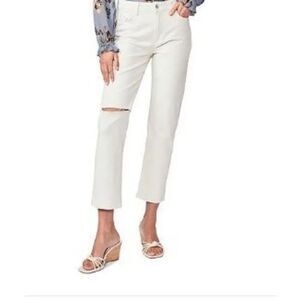 NWOT Paige Cindy Crop Jean in cream
